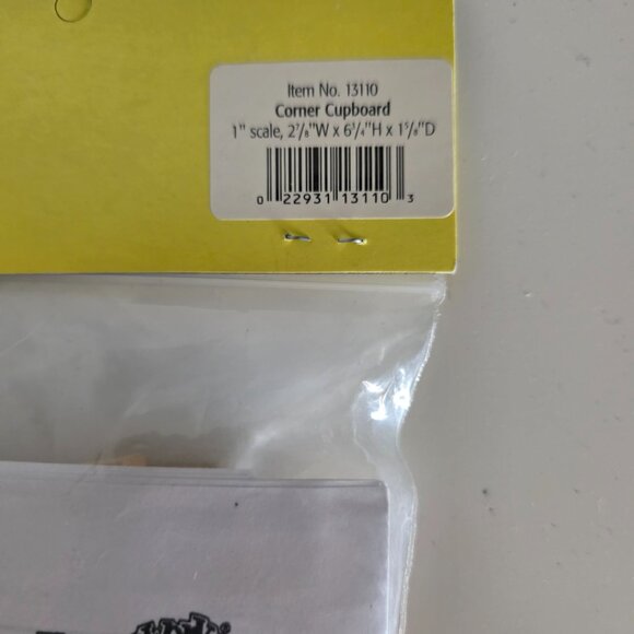 NWT Houseworks Shenandoah Designs Corner Cabinet Doll House Miniature Kit - Picture 3 of 4